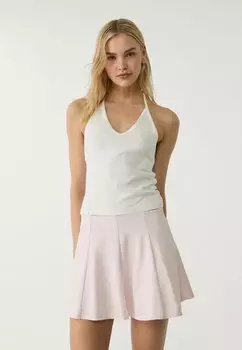 Топ TIED HALTER Stradivarius, кремовый