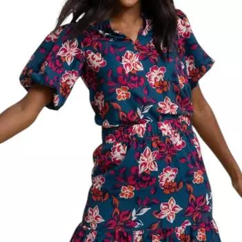 Топ Tinsley Woven Printed в цвете Teal Haze SOUTHERN TIDE