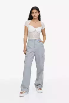 Топ типа бюстье с комплектами H&M, белый