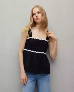 Топ tirante ancho piconela Easy Wear, черный