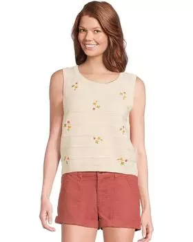 Топ Toad&Co Bianca Crew Tank Embroidered, цвет Natural Embroidery