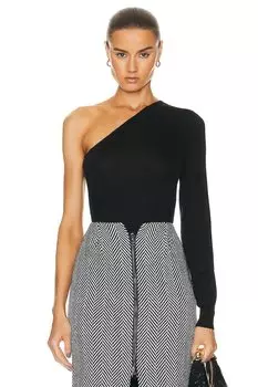 Топ Tom Ford Cashmere Silk One Shoulder, черный