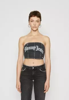 Топ Tommy Jeans БЮСТЬЕ, цвет denim black