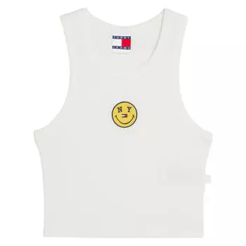 Топ Tommy Jeans by Tommy Hilfiger X Smiley Tank Cropped, белый