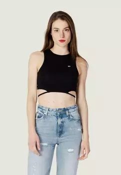 Топ Tommy Jeans, черный