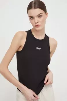 Топ Tommy Jeans, черный