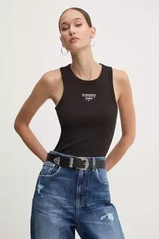 Топ Tommy Jeans, черный
