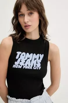 Топ Tommy Jeans, черный