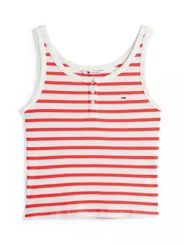 Топ Tommy Jeans, цвет Red/White