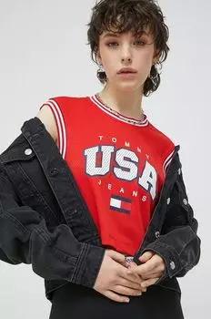 Топ Tommy Jeans, красный