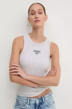 Топ Tommy Jeans, серый