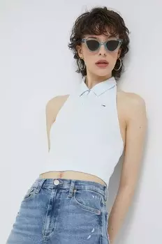 Топ Tommy Jeans, синий