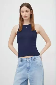 Топ Tommy Jeans, темно-синий