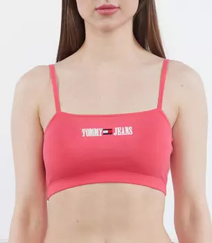 Топ Tommy Jeans TJW ULTR CRP ARCHIVE STRAP Cropped Fit, роза