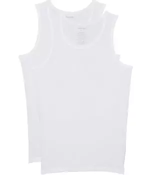 Топ Tommy John Second Skin Slim Fit Tank Top 2 Pack, цвет White/White