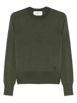 Топ тонкой вязки AMI Paris, зеленый