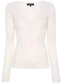 Топ тонкой вязки Barbara Bui, нейтральный цвет