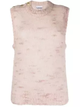 Топ тонкой вязки GANNI, розовый