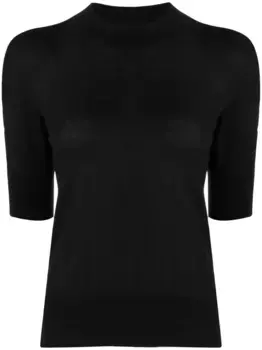 Топ тонкой вязки JIL SANDER, черный