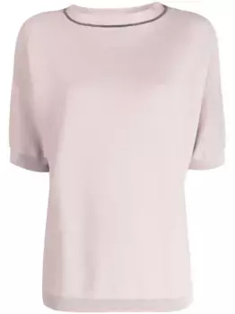 Топ тонкой вязки с цепочкой Fabiana Filippi, розовый