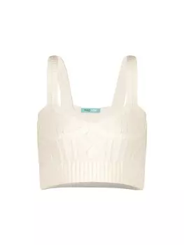 Топ TOOCHE Spaghettitrger Strick, белый