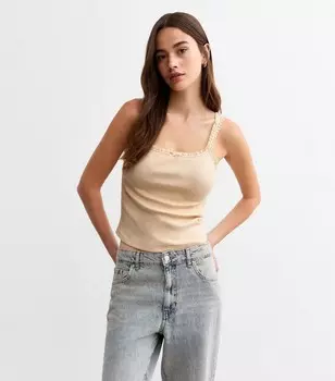 Топ-топ Off White с оборками New Look, белый