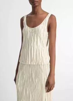 Топ-топ с косой вязкой цвета слоновой кости Vince