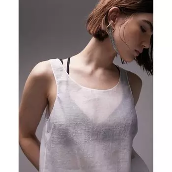 Топ Topshop Co-Ord Organza Scoop, слоновая кость