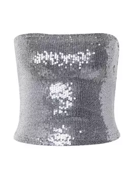 Топ TOPSHOP, цвет Silver grey