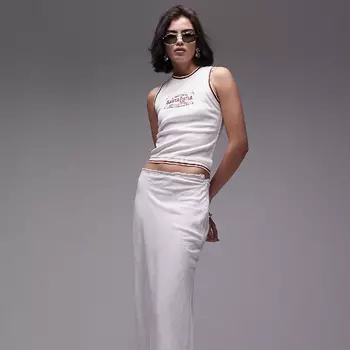 Топ Topshop Santa Lucia Words, белый/красный