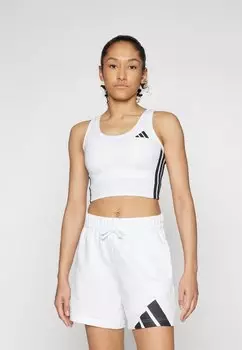 Топ TRAIN ESSENTIALS 3STRIPES CROPPED adidas Performance, белый