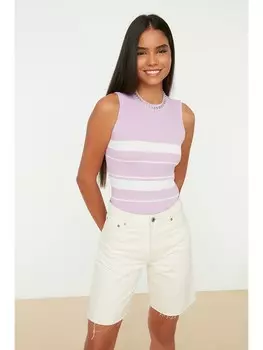Топ trendyol, цвет flieder/wei