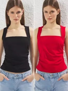 Топ Trendyol, цвет Red/Black