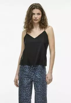 Топ TRGER V-AUSSCHNITT VILA, антрацит