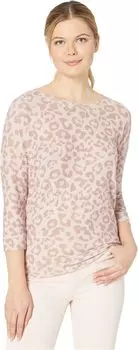 Топ Tribal 3/4 Sleeve Top w/ Back Knot, цвет Cameo Rose