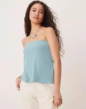 Топ-труба Abercrombie & Fitch с пуговицами синего цвета