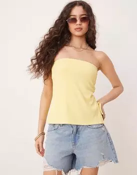 Топ-труба Abercrombie & Fitch с пуговицами зеленого цвета