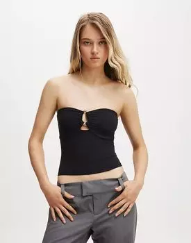 Топ-труба с пряжкой Cotton On Trim, черный