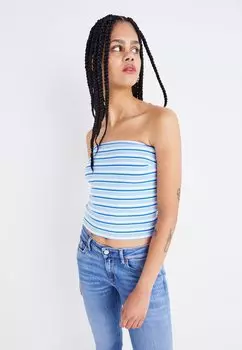 Топ Tube Gina Tricot, синий