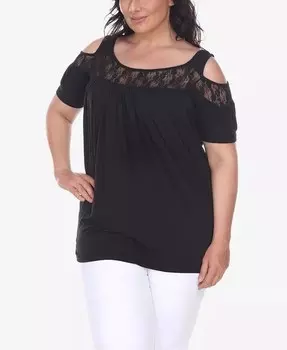Топ-туника больших размеров Bexley White Mark, черный