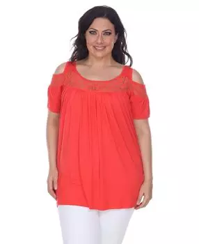 Топ-туника больших размеров Bexley White Mark, красный