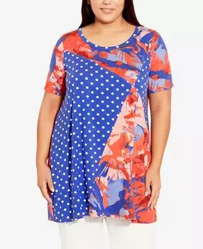 Топ-туника больших размеров Felicity сращивания Avenue