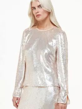 Топ-туника с пайетками для миниатюрных размеров Whistles, серебряный