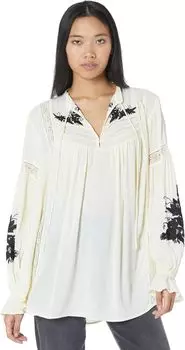 Топ Tusalossa с вышивкой Free People, цвет Ivory Combo