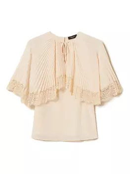 Топ TWINSET pleated top, розовый