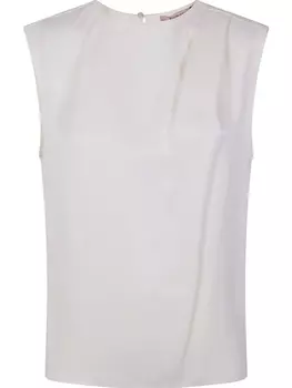 Топ TWINSET со складками, белый