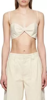 Топ Twist Bra из льна FRAME, цвет flax