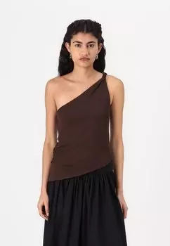 Топ TWIST Gina Tricot, коричневый