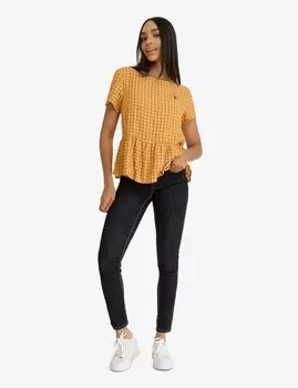 Топ U.S. Polo Assn.Short Sleeve Peplum Grid, золото