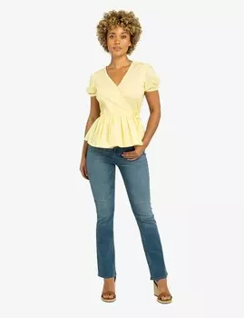 Топ U.S. Polo Assn.Short Sleeve Surplice, бежевый